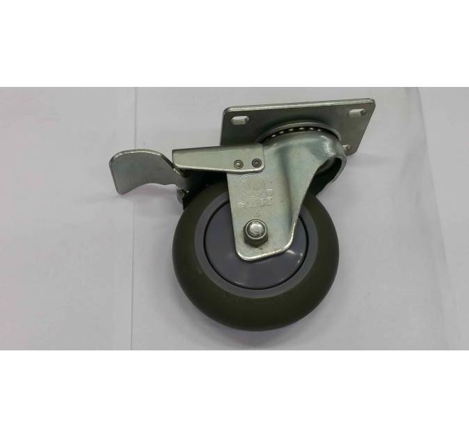 4” High Rubber Brake (Grey) Load Capacity 130kg