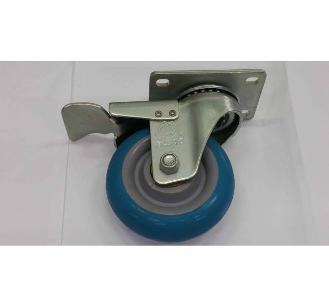 4” High PU Brake (Blue) Load Capacity 130kg