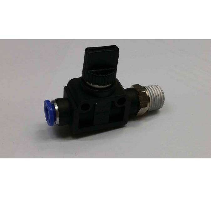 Straight Hand Valve Dia.6mm x 1/4 Thread