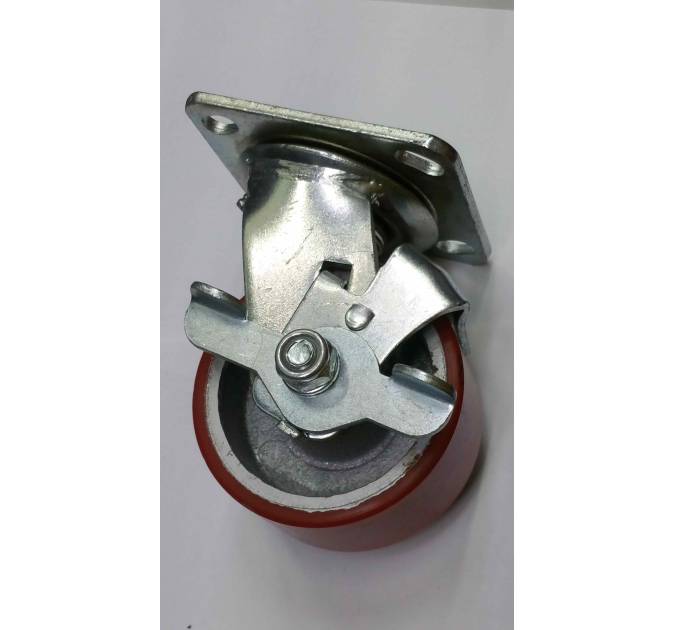 4x2 Iron Core PU Brake bearing roller Load Capacity 280kg